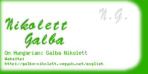 nikolett galba business card